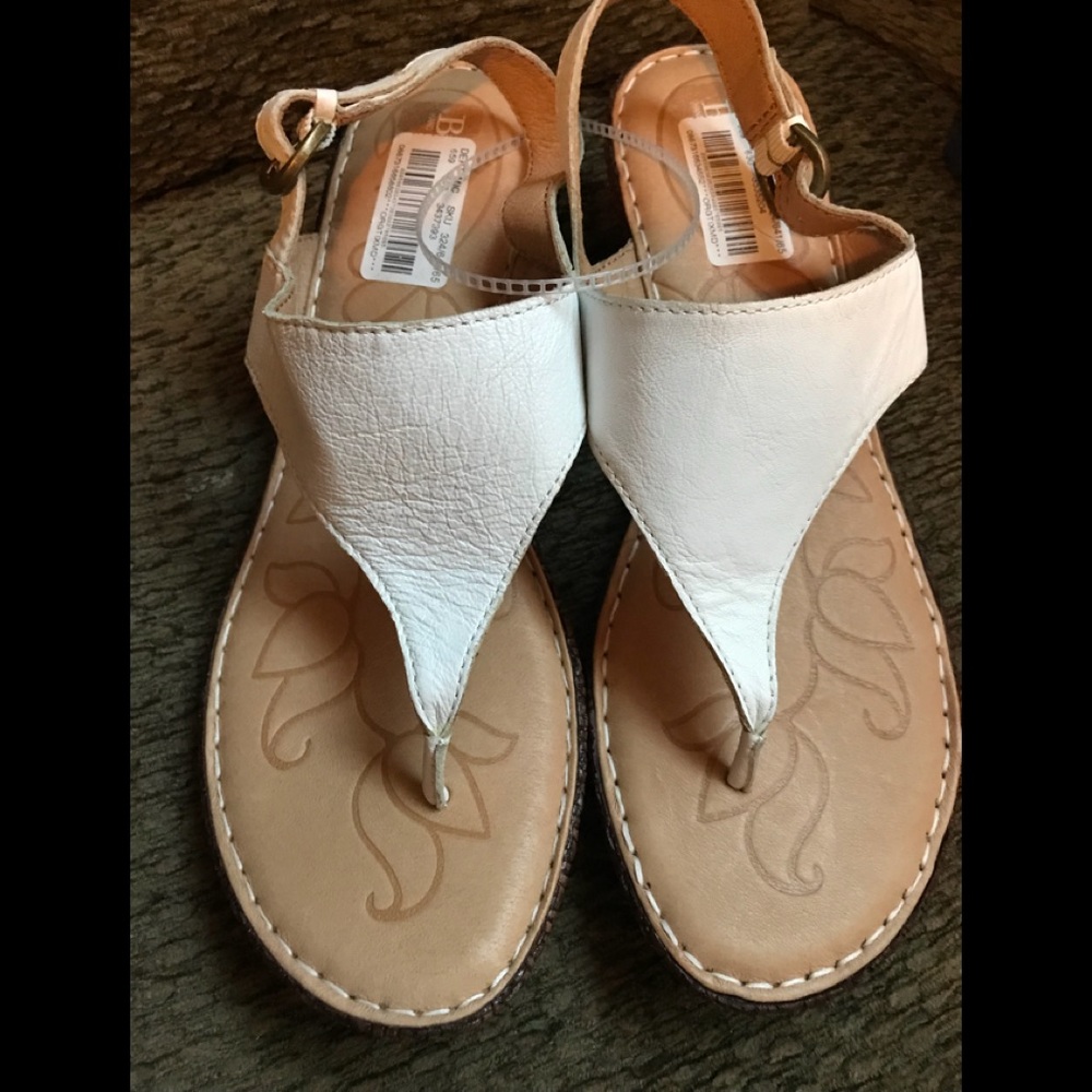 Born white leather size 11 sandals